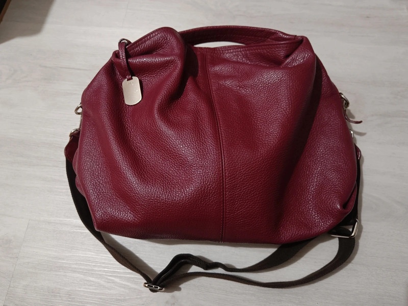 Kožená vínová kabelka Furla