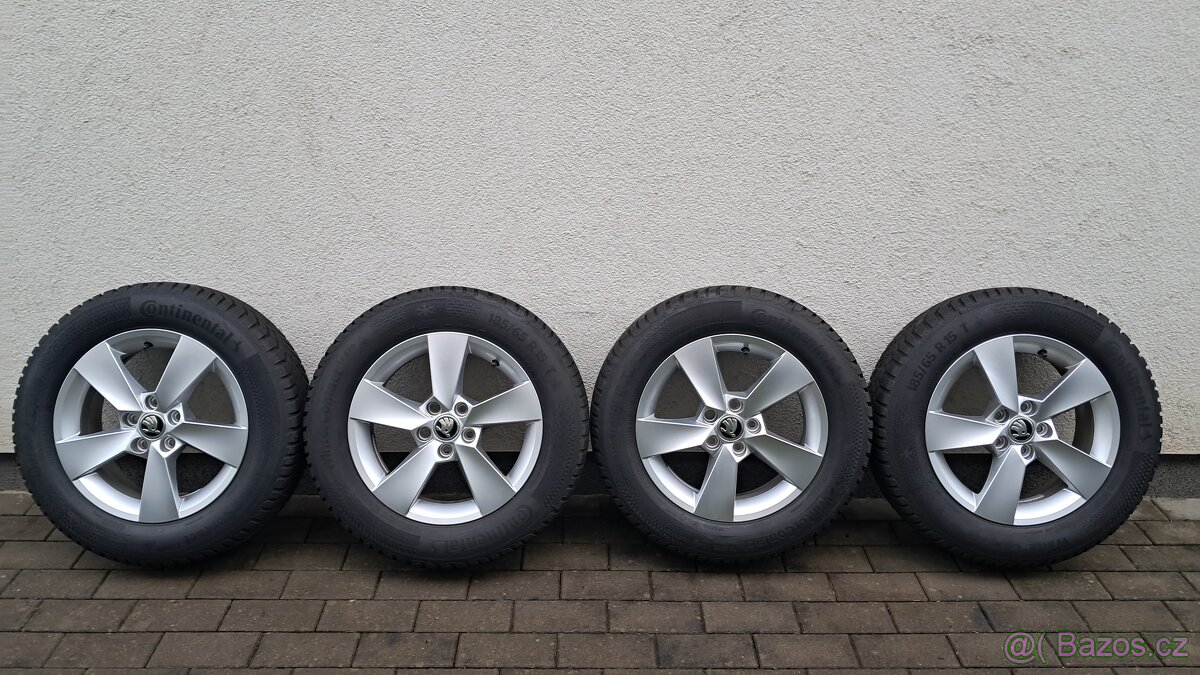 Prodám original zimní aludisky škoda fabia 5x100 R15