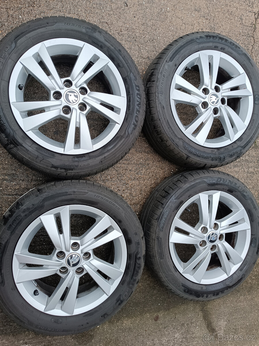 Fabia / Rapid - alu 6x15 et38 + letní 185/60/15