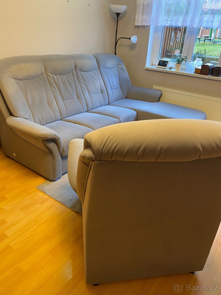 Sedací souprava Aksamite (gauč a křeslo)