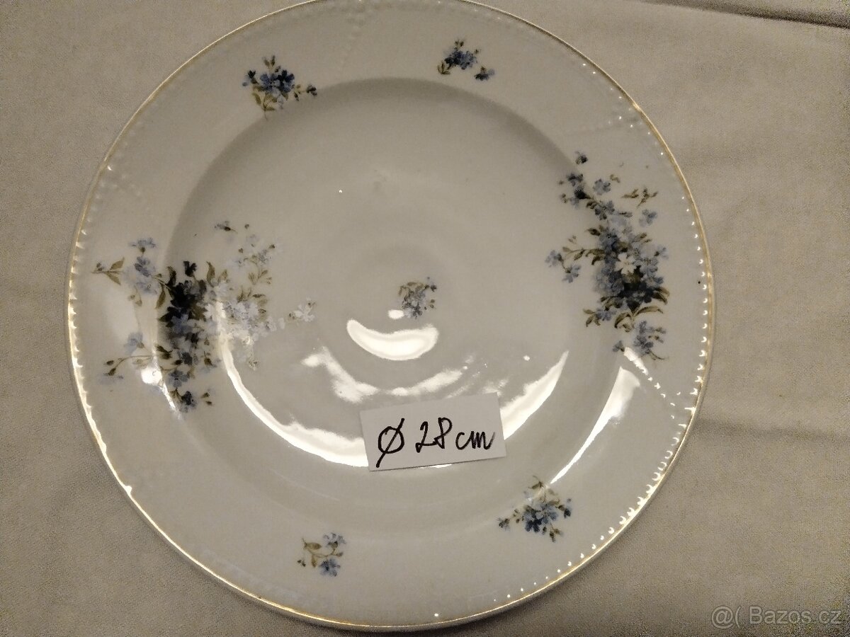 Talíř s poměnkami - velký