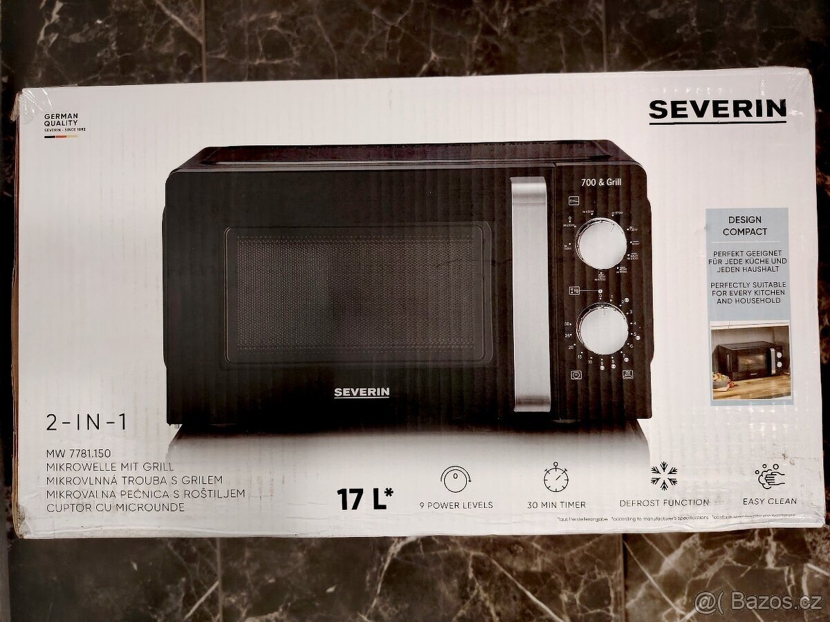 Mikrovlnná trouba Severin s grilem - Nová