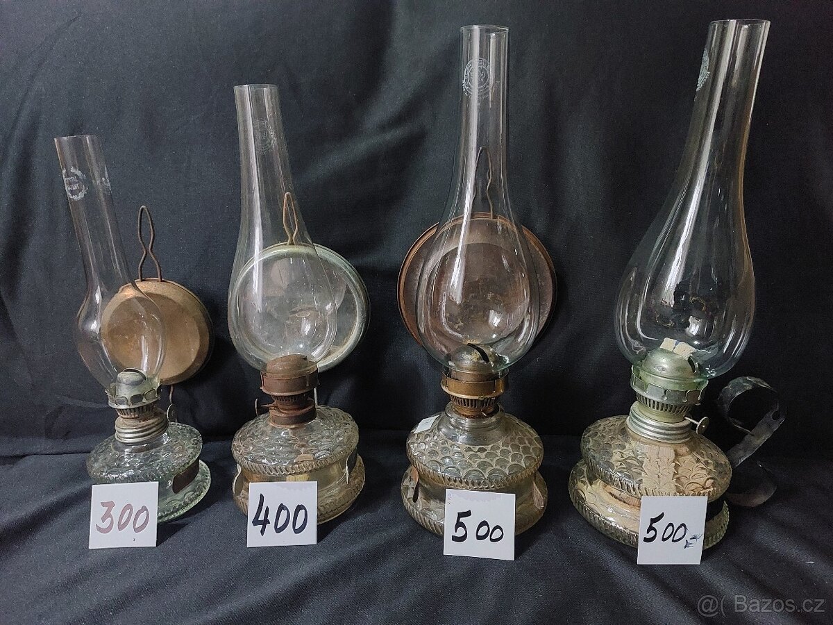 Petrolejová lampa se zrcátkem