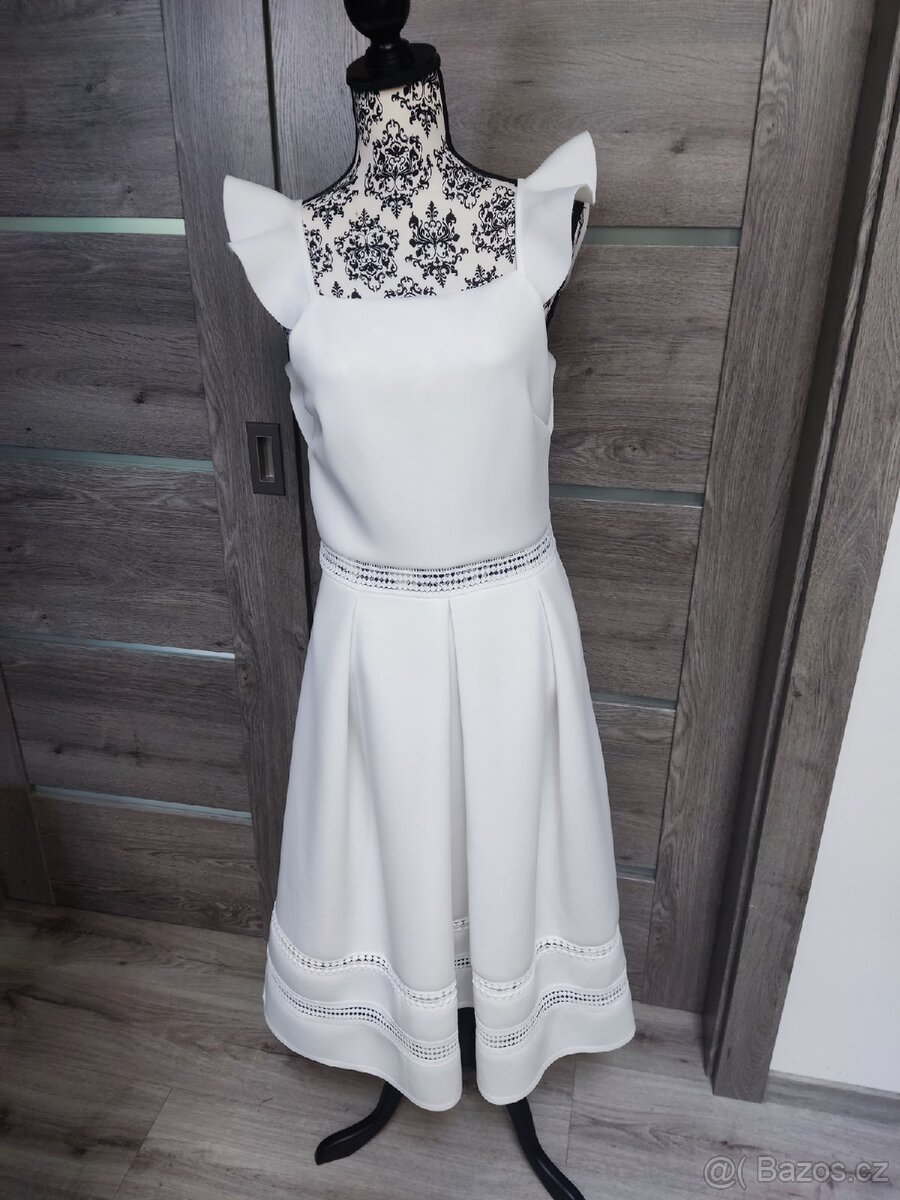 Společenské bílé šaty ASOS vel. 44