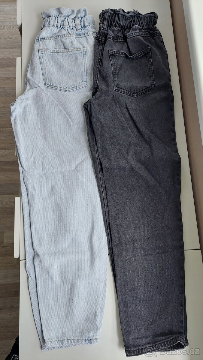 2x dívčí/dámské rifle - světlemodré, černé