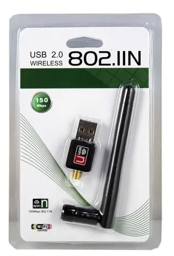 USB Wireless LAN 802.11n adaptér, odnímatelná anténa, USB2.0