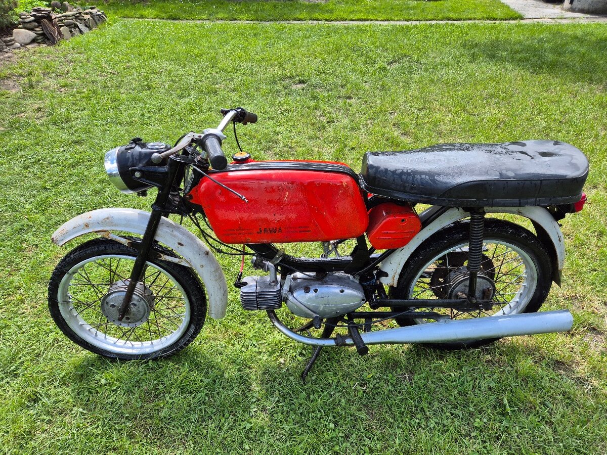 Jawa 23 Mustang bez TP, červený původní 7.