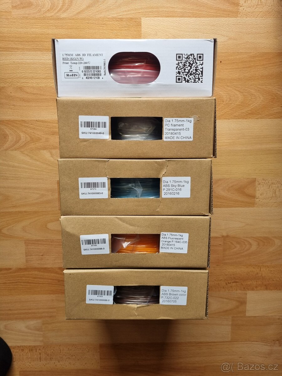 Filament pro 3D tiskárny, ABS, PC, POM⭐