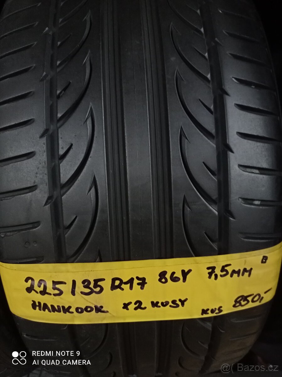 225/35r17 zánovní letní Hankook