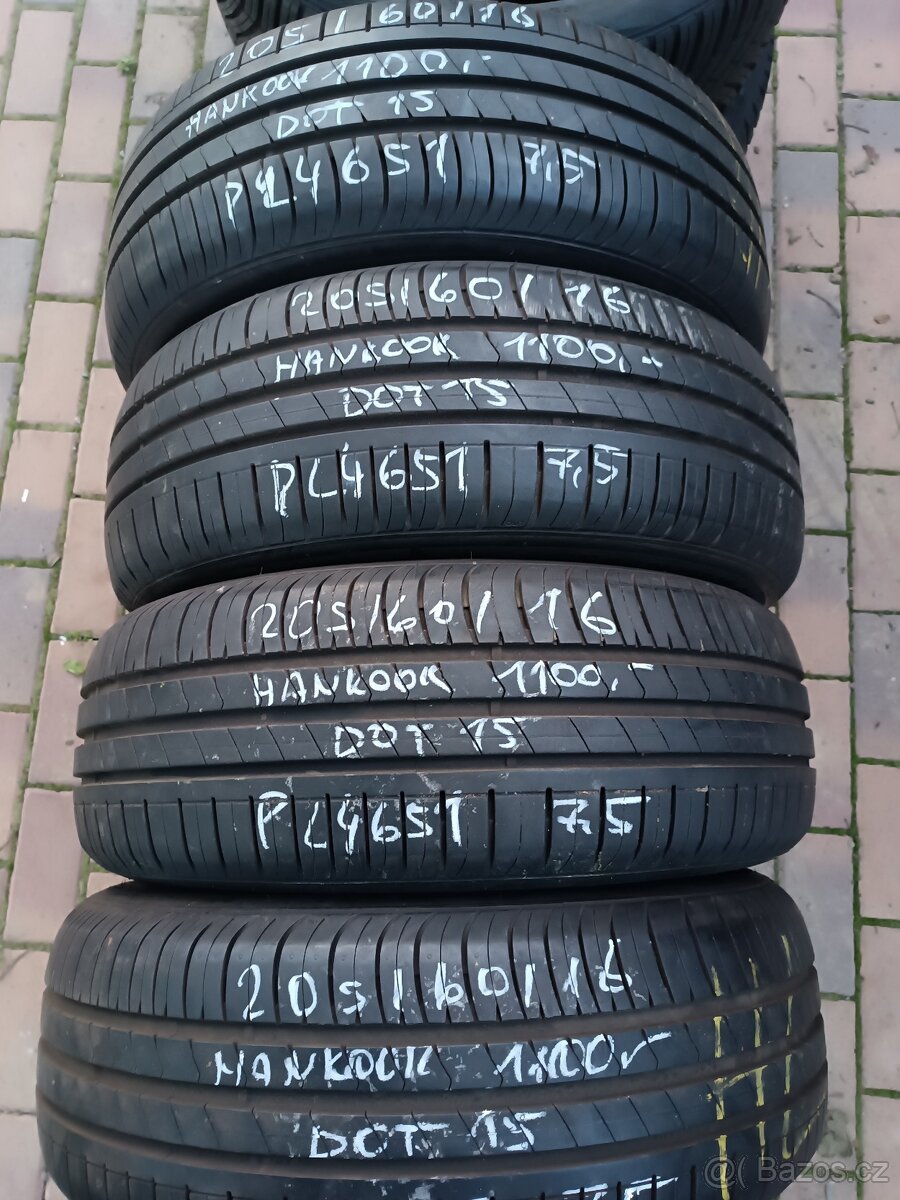 205/60/16 letní 8 kusů