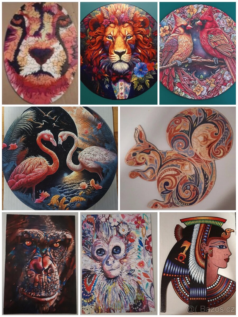 Dřevěné puzzle s motivem zvířat