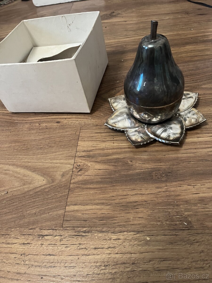 Likérová souprava Hruška, Art-deco, Alpaka