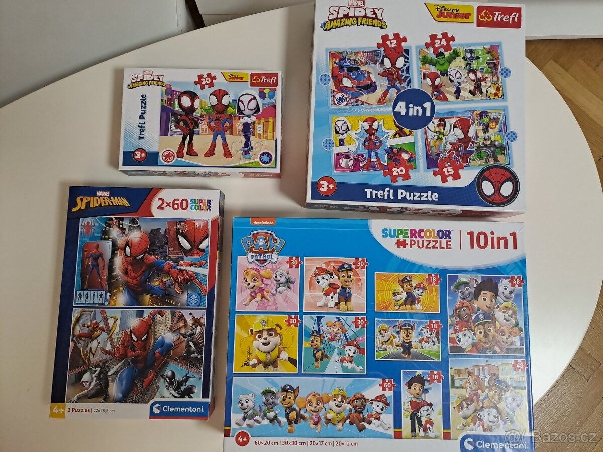 Puzzle - Tlapková patrola, Spiderman, Spidey a jeho přátelé