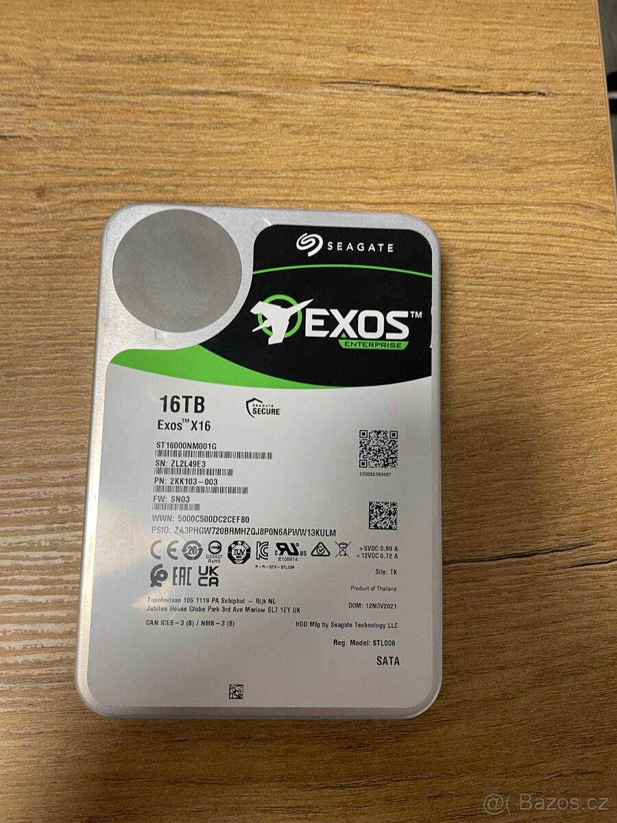 Seagate Exos X16 16tb a 14tb interny disk