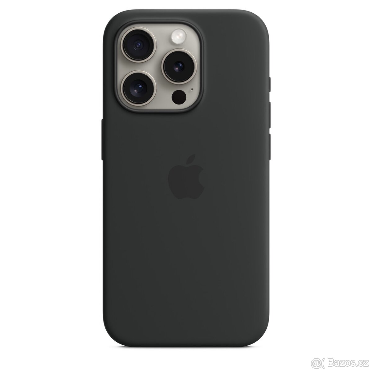 Silikonový kryt s MagSafe na iPhone 15 Pro - černý