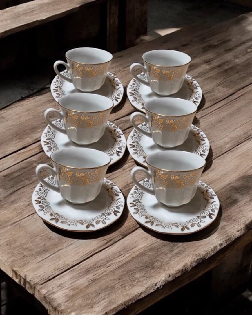 Karlovarský čajový porcelán, značený kávový servis ☕️ Epiag