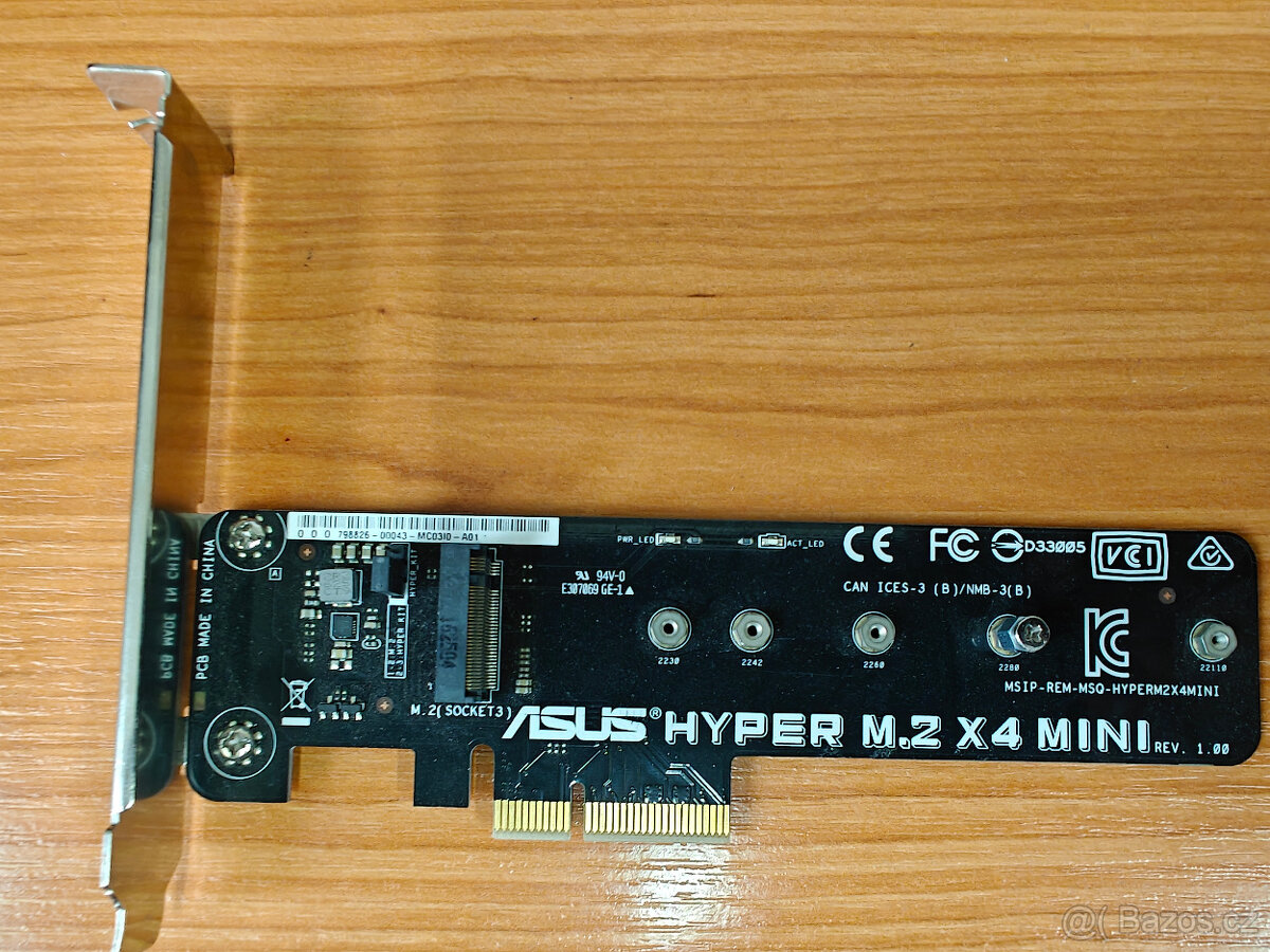 redukce ASUS Hyper M.2 X4 mini card