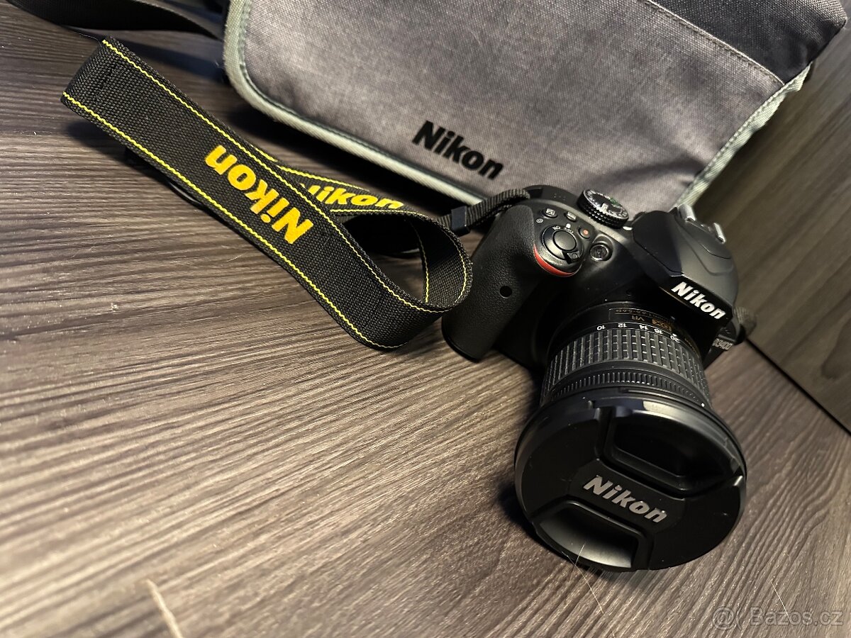 Zrcadlovka Nikon D3400 s přísluš. Cena uvedena za komplet