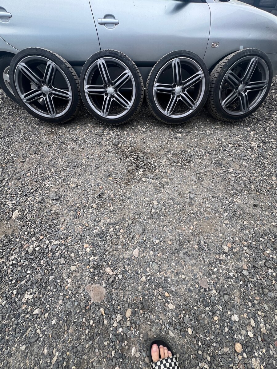Alu kola Audi 19” pneu zimni 225 40 19
