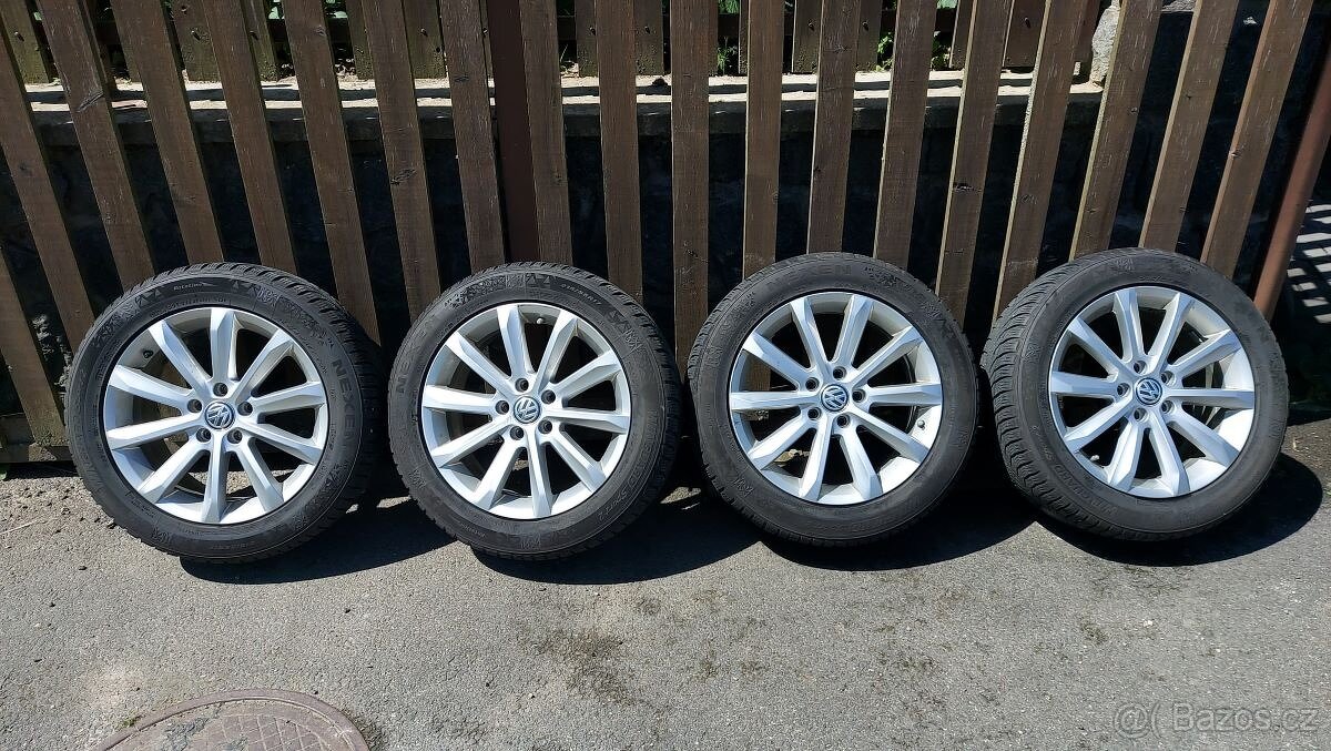 Originální alu kola VW 5x112 R17 se zimními pneumatikami