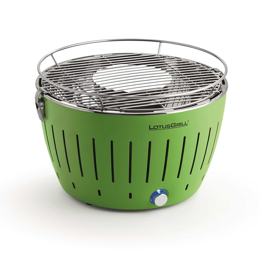 Nový gril na dřevěné uhlí LotusGrill G-GR-34P zelená