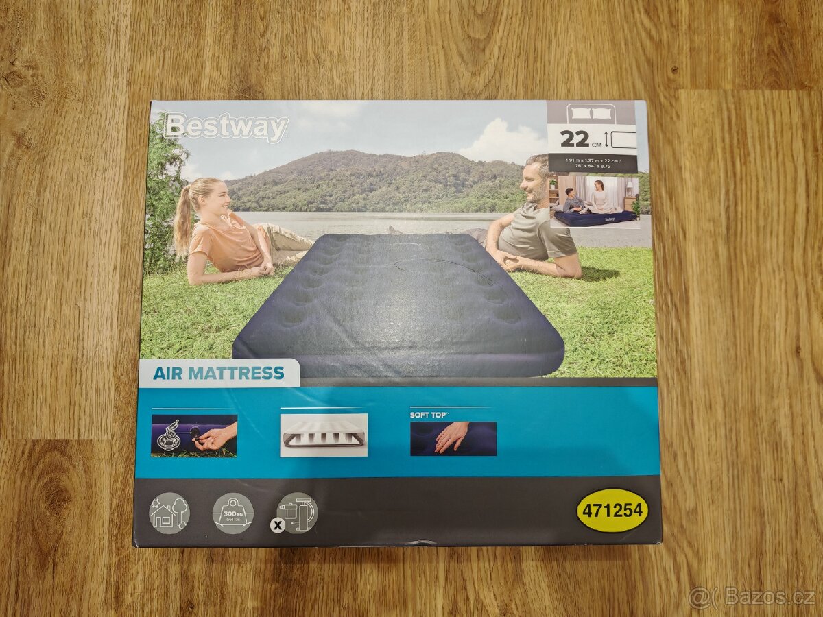 Bestway Nafukovací postel, 191 x 137 x 22 cm