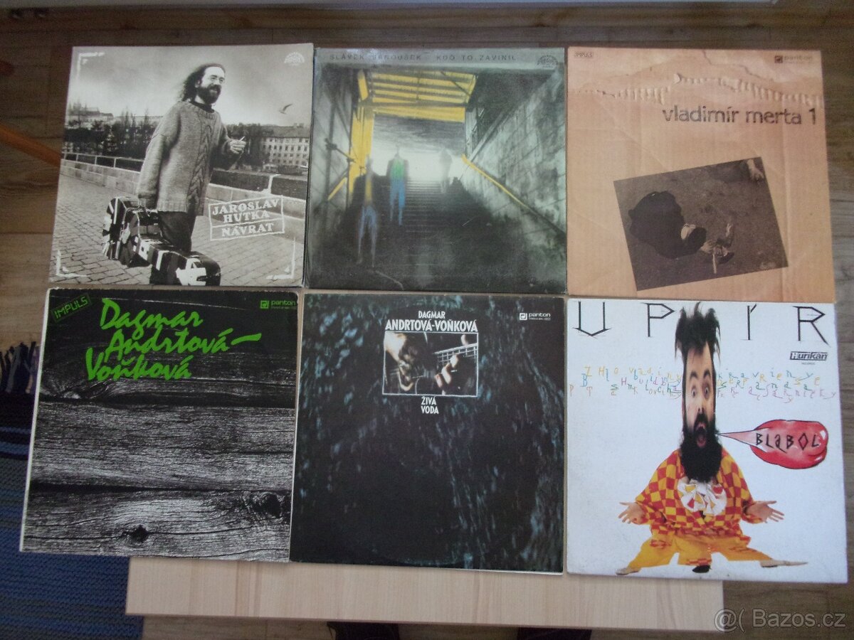 6x LP GRAMOFONOVÁ DESKA - FOLK, ROCK, HUMOR...
