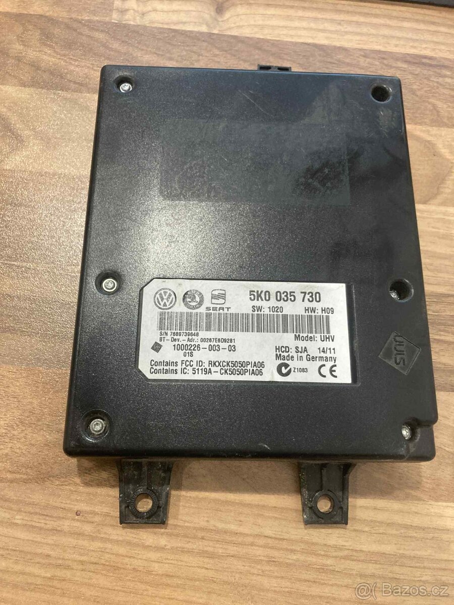 Řídící jednotka bluetooth Škoda Yeti 5K0035730