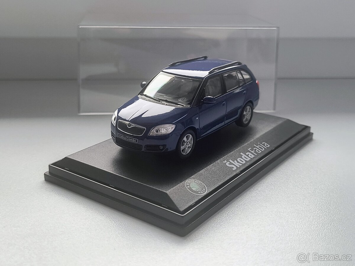 Model auta Škoda Fabia Combi modrá, Abrex 1:43