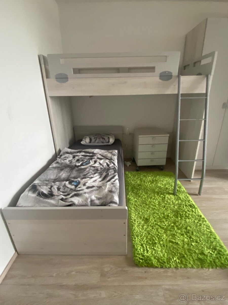 Patrová postel + postel s úložným prostorem