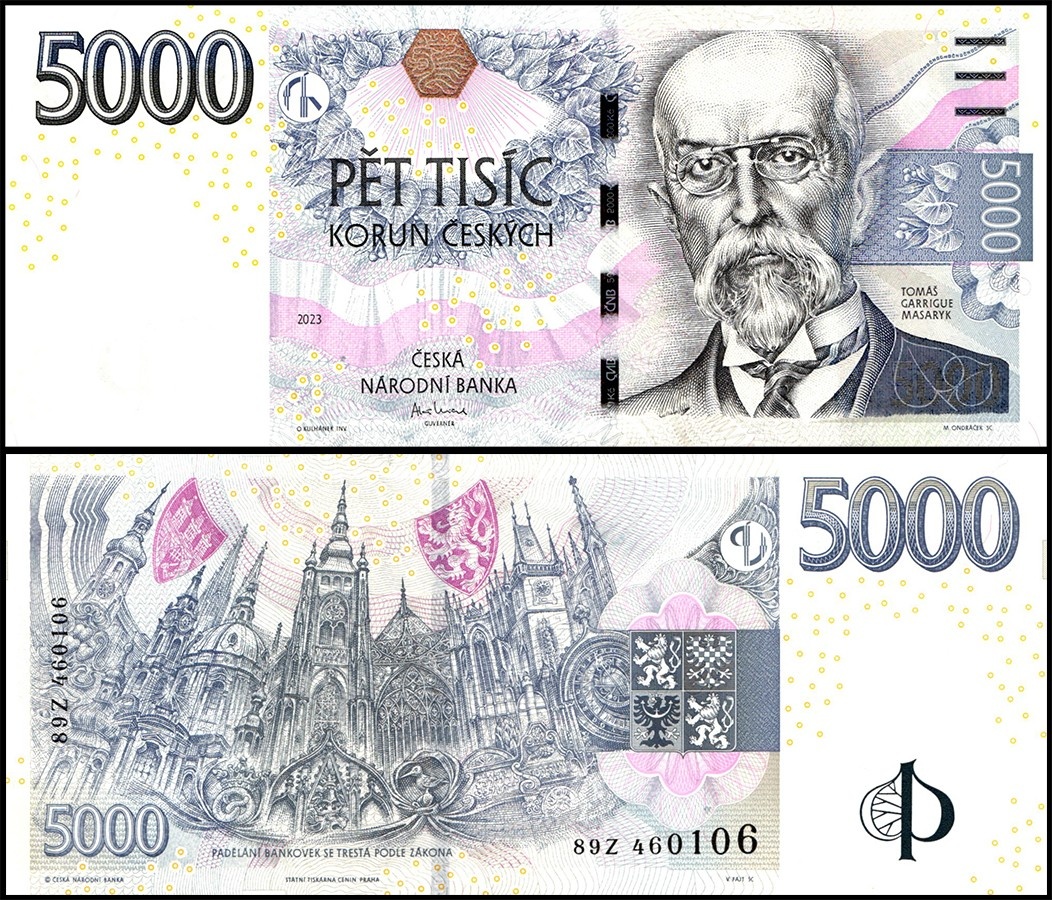 Česká republika - 5000 Korun bankovka, 2023, UNC
