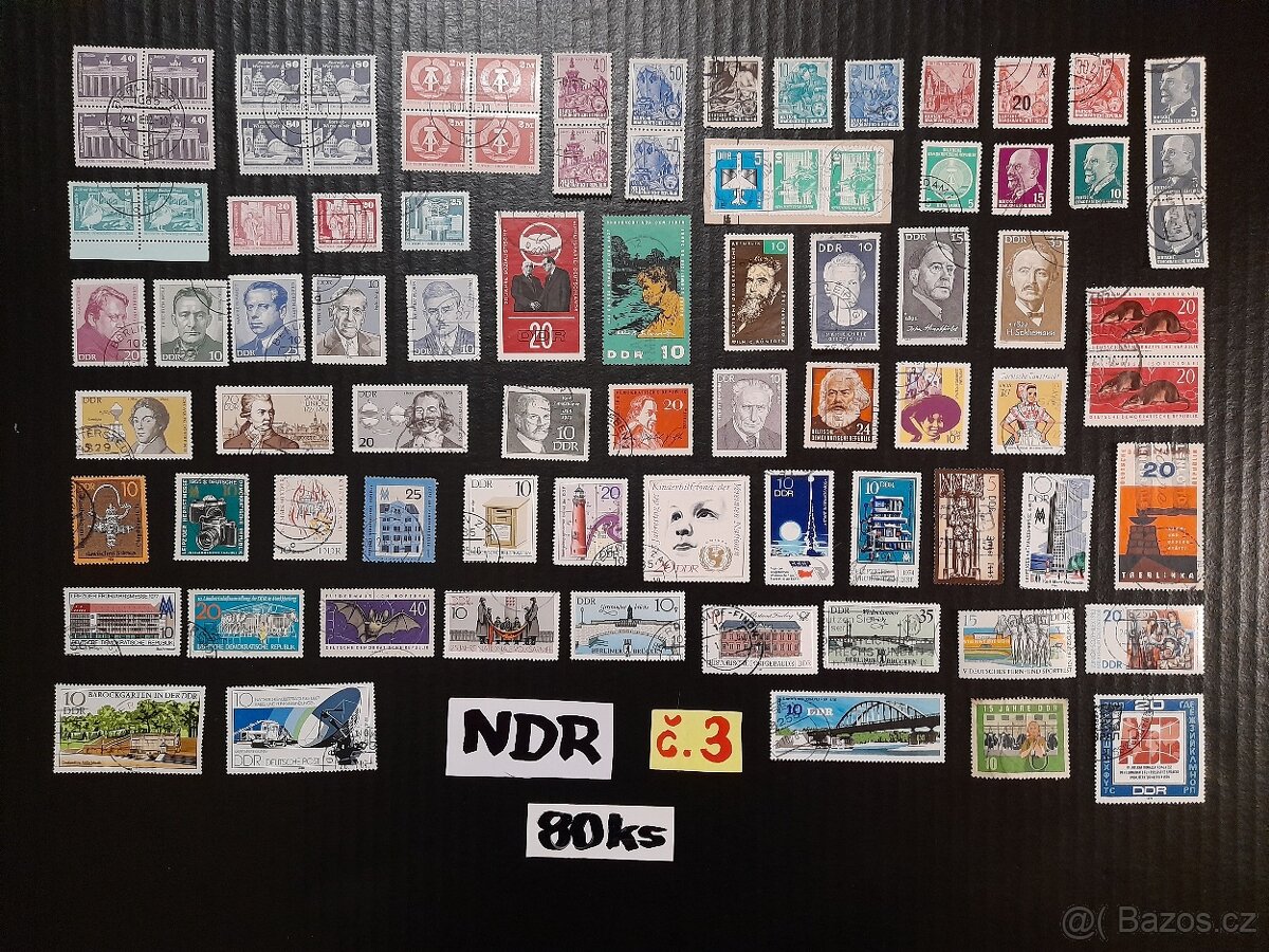 poštovní známky / NDR č.3 80ks