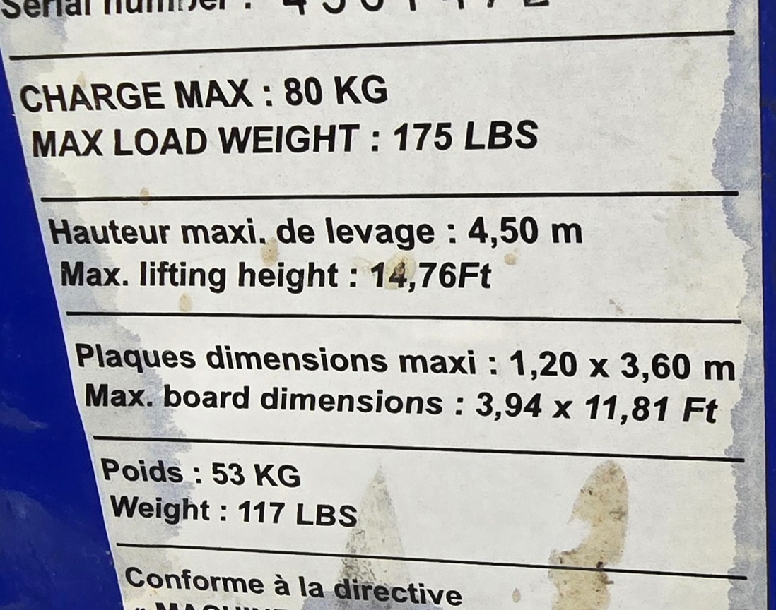 Zvedák na sádrokarton