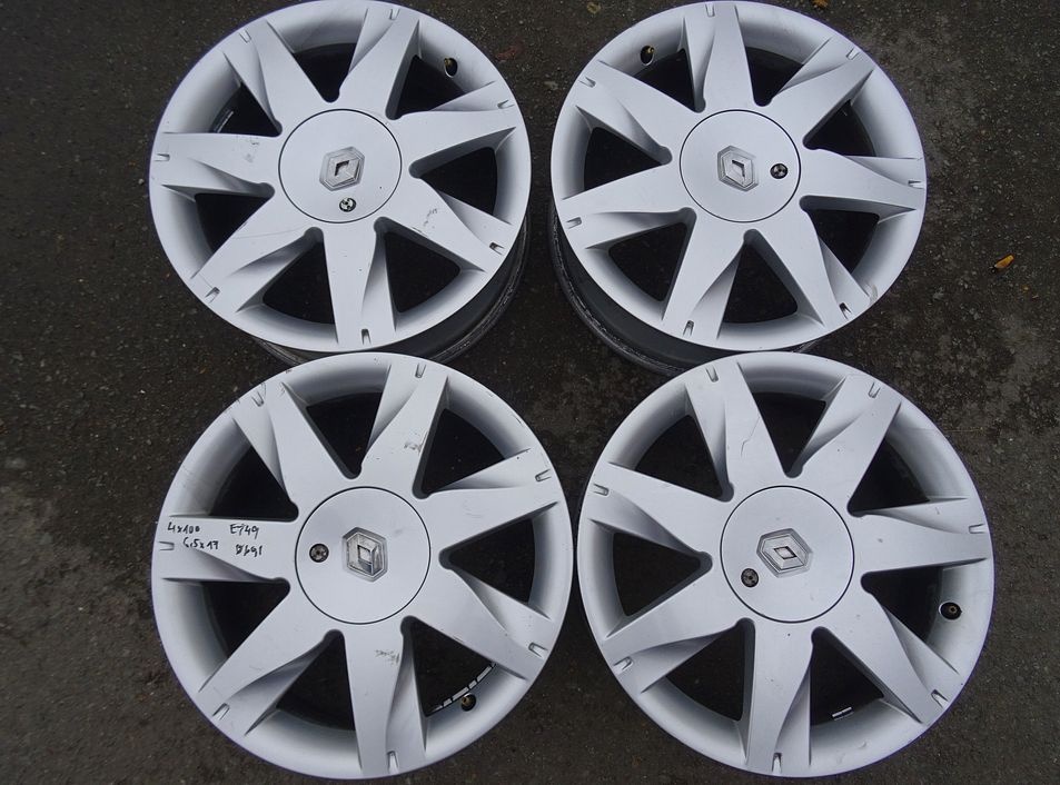 Alu disky origo Renault 17", 4x100, ET 49, šířka 6,5J