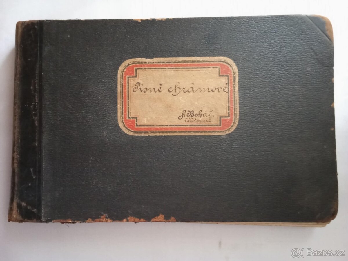 Písně chrámové - ručně psaný zpěvník, 1905