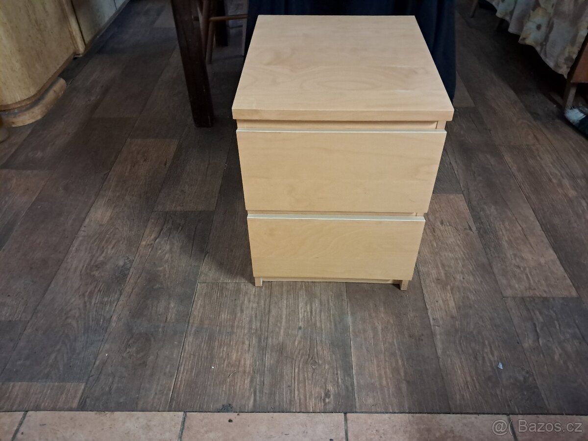 Ikea komoda noční stolek Malm bříza 2 zásuvky