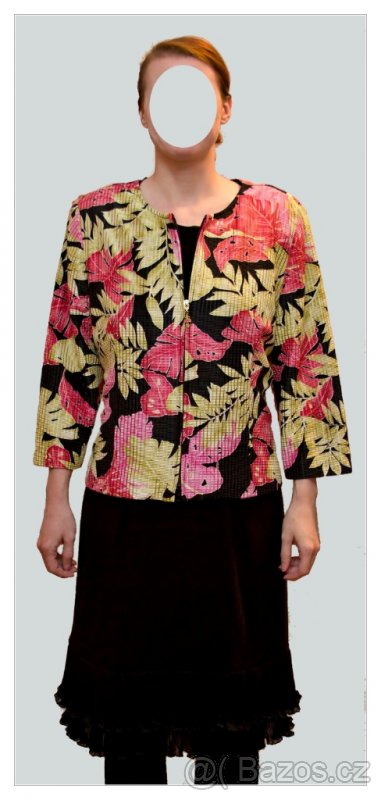 Černé koktejlky s efektním sakem vel. 46/48 - elegantní