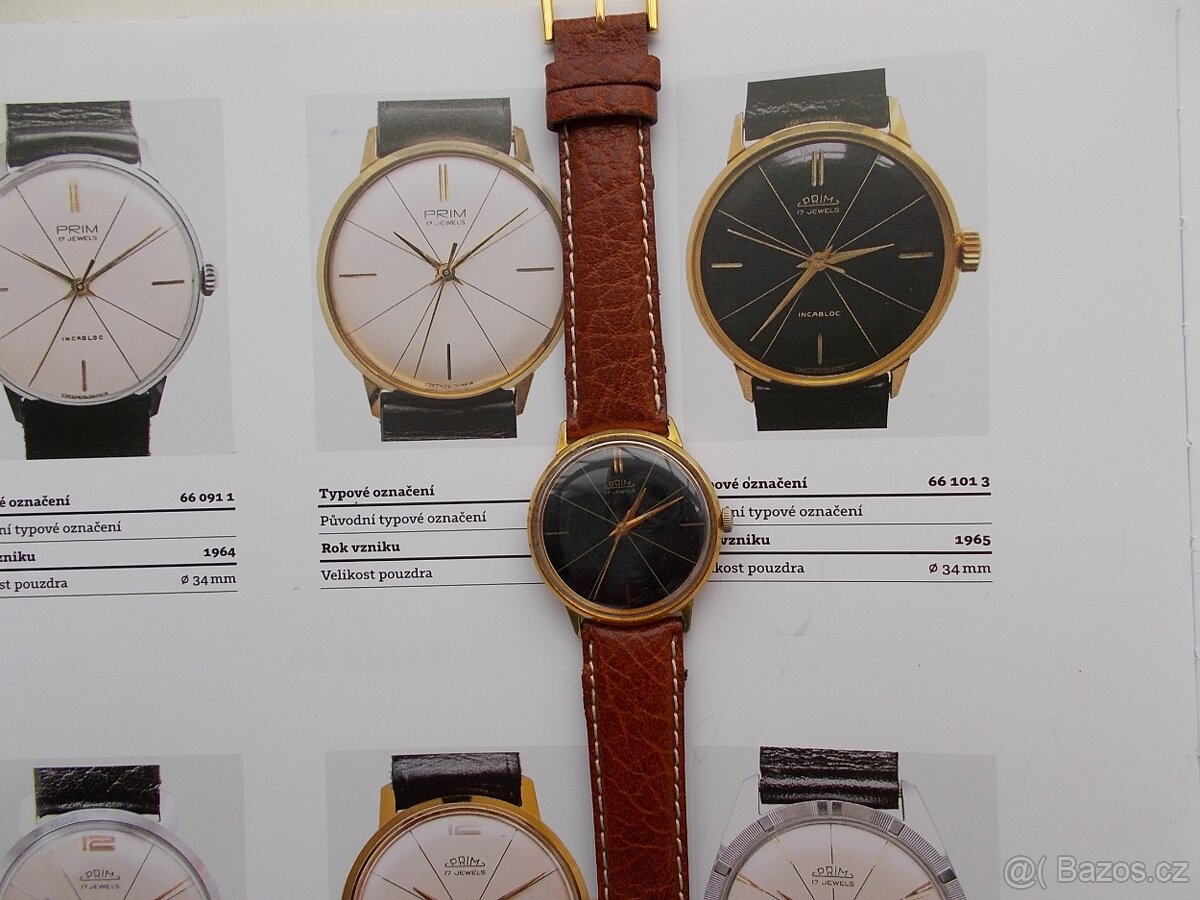 pekne rare  funkcni hodinky prim 17 jewels  rok 1965 brusel