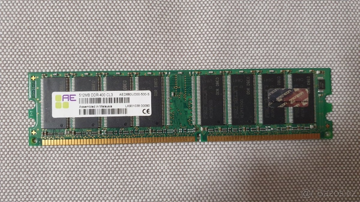 PC paměť Aeneon 512MB DDR1 400MHz