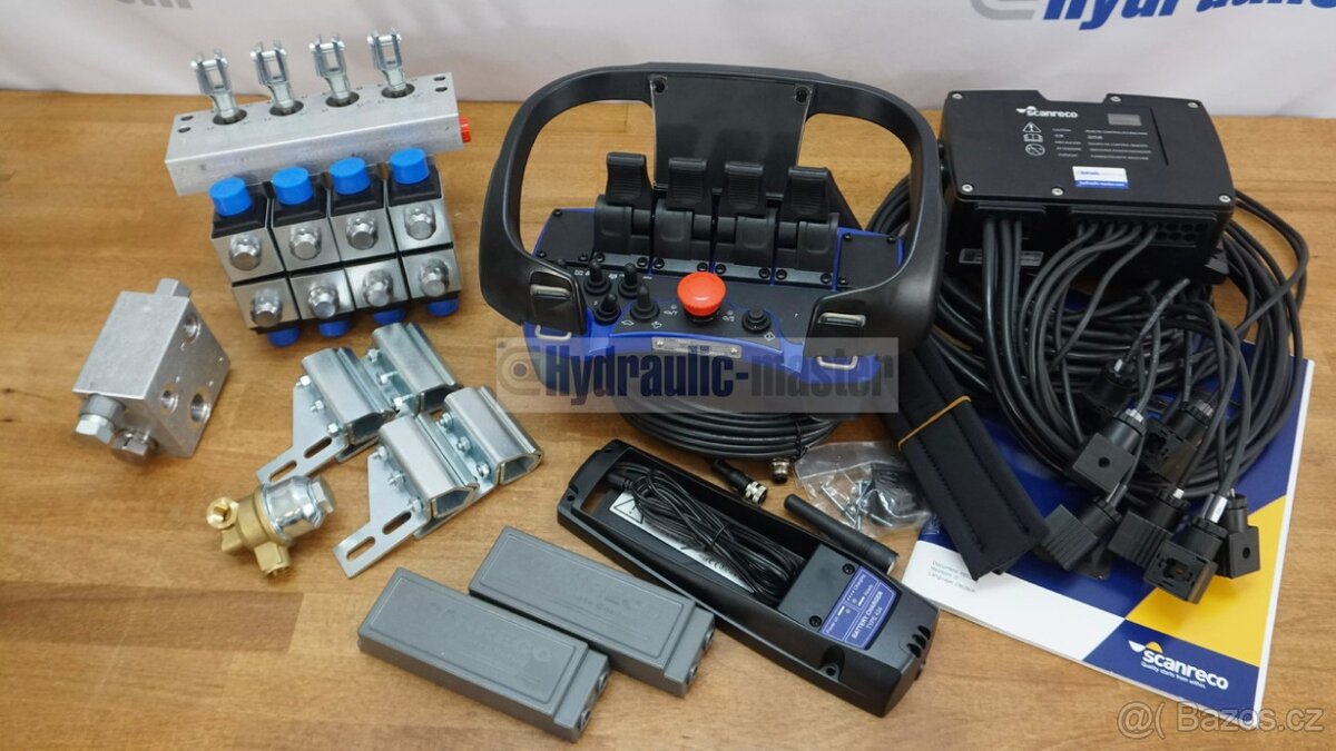 Rádiové dálkové ovládání SCANRECO pro hydraulické ruky
