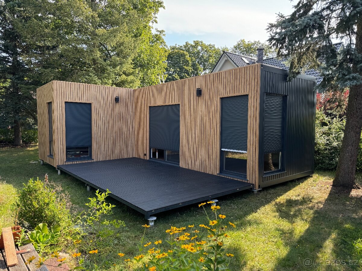 Premium Tiny House / Víkendový domek ve tvaru L