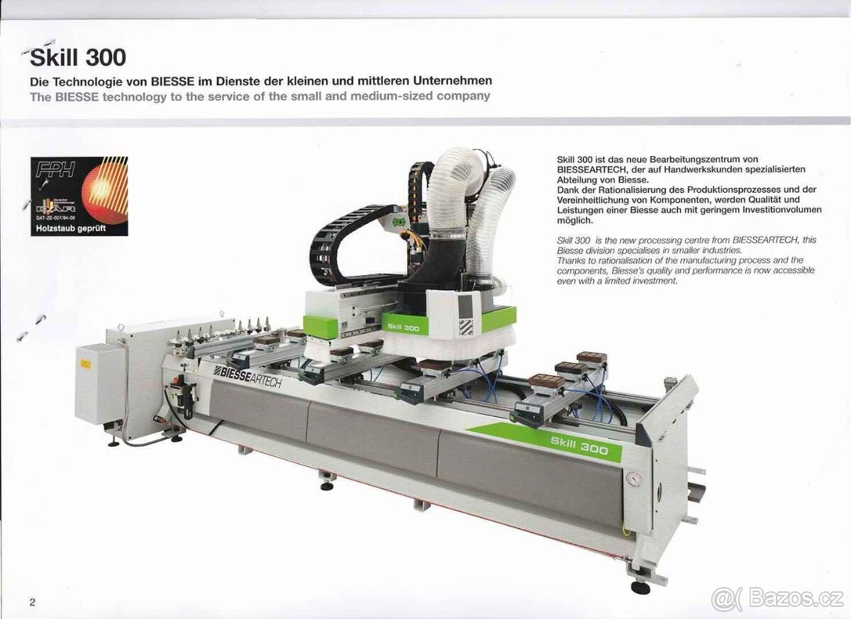 CNC dřevoobráběcí centrum Biesse Skill 300, 3-osé