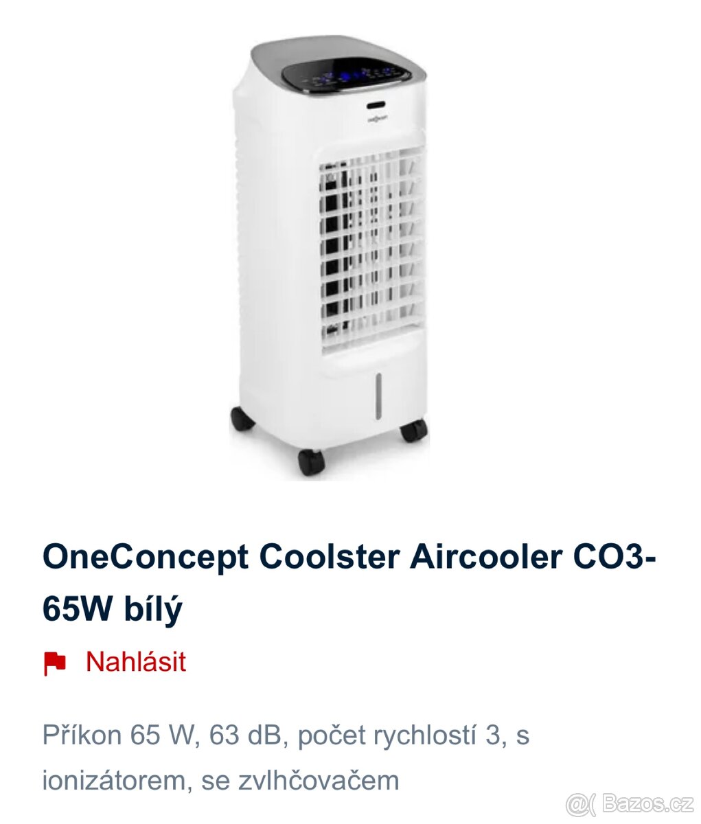 OneConcept Coolster Aircooler bílý, Klimatizace