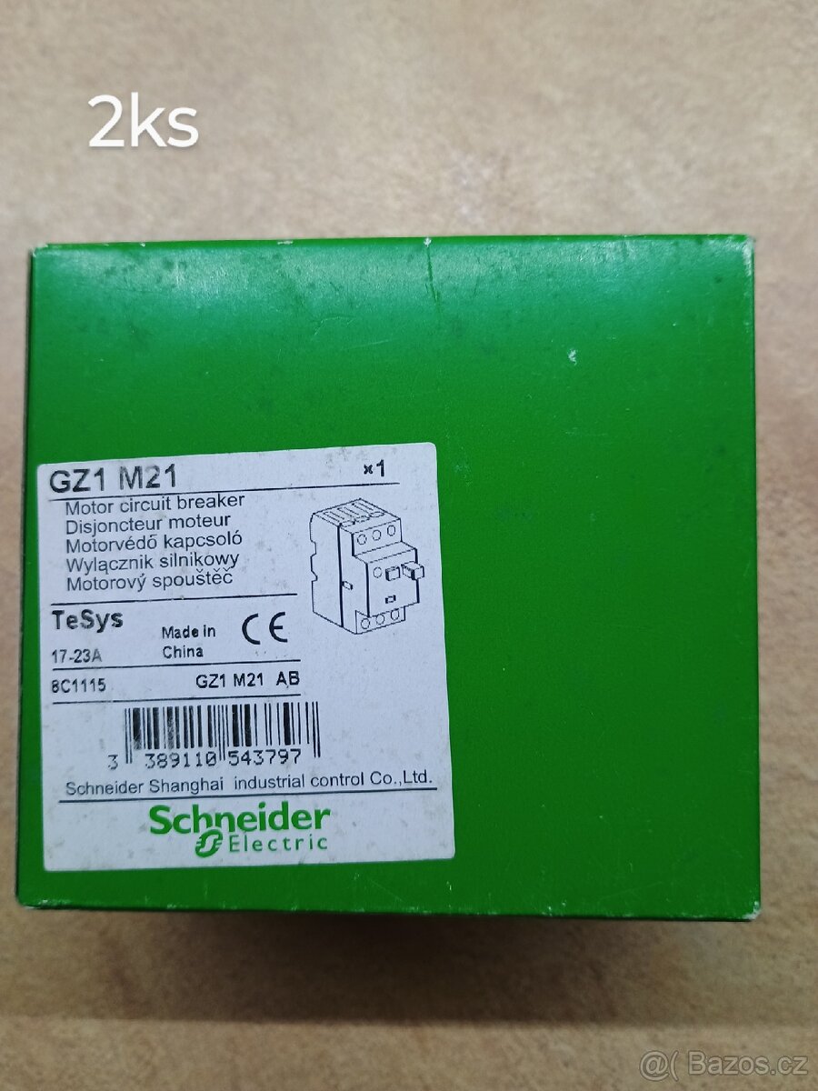 Motorový jistič GZ1M21, Schneider Electric