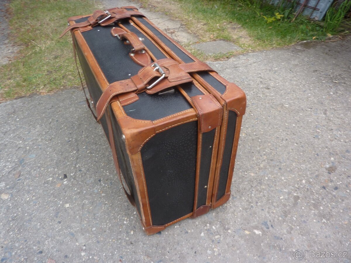 Starožitný cestovní kufr 78 x 46 x 30 cm