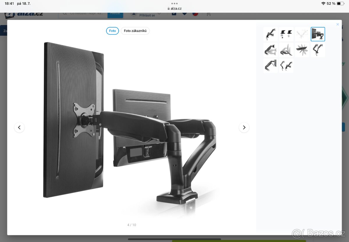 Držák na monitor ErgoArm AR2.1 černá barva