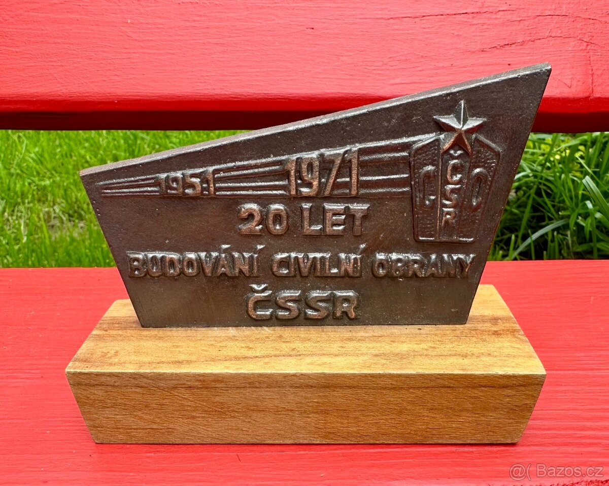 Stará výroční plaketa ČSSR 1971 ORIGINAL pro sběratele