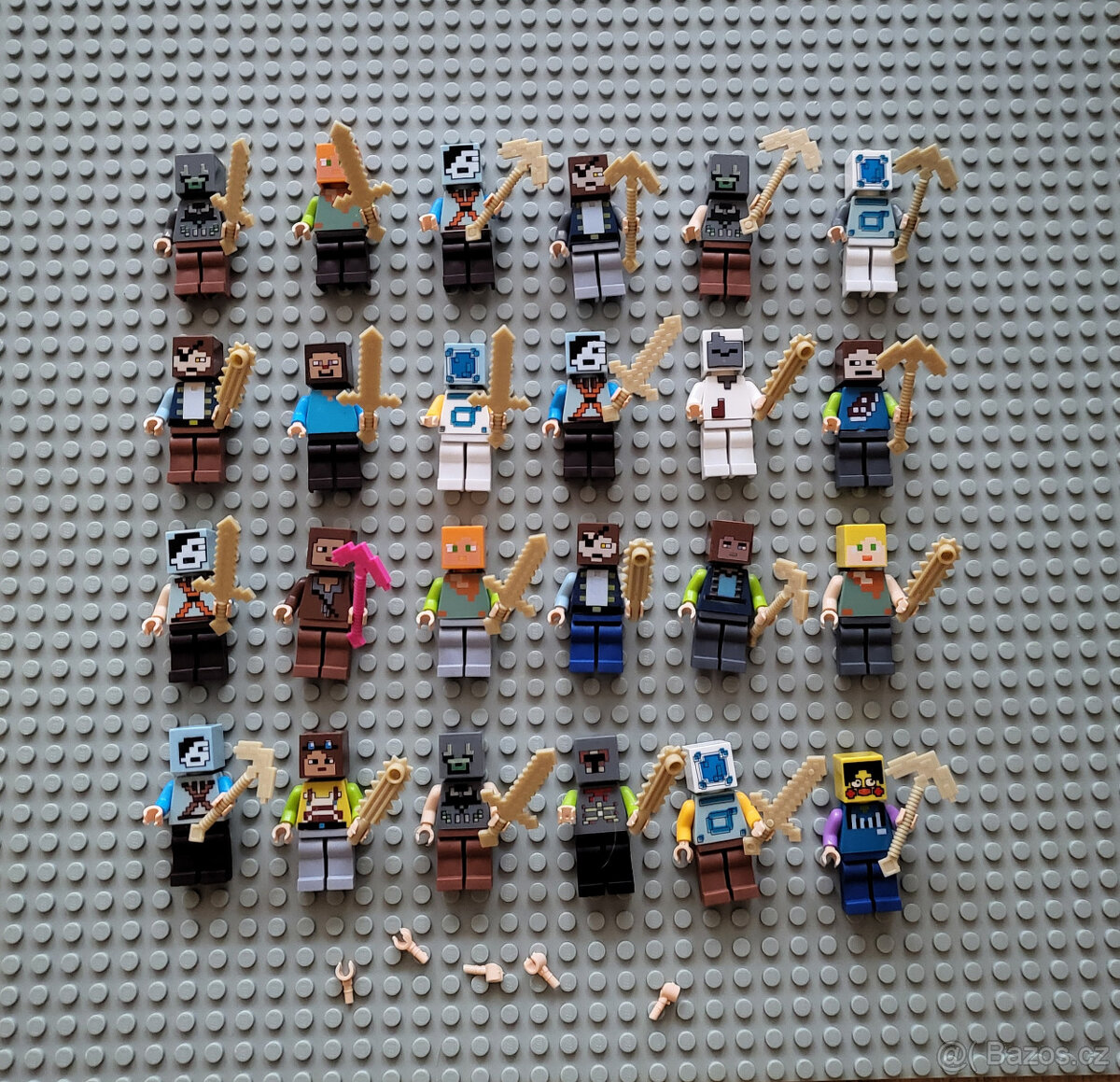 24x Minecraft minifigurky, vzhledove jako lego, 004
