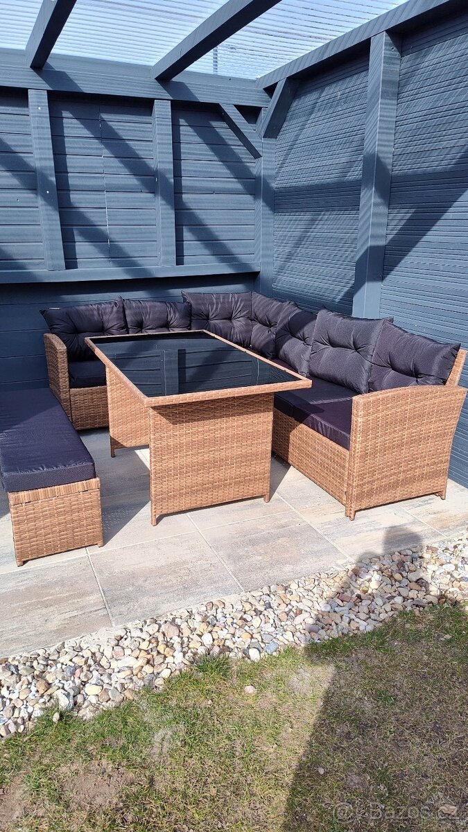 Zahradní ratanový set