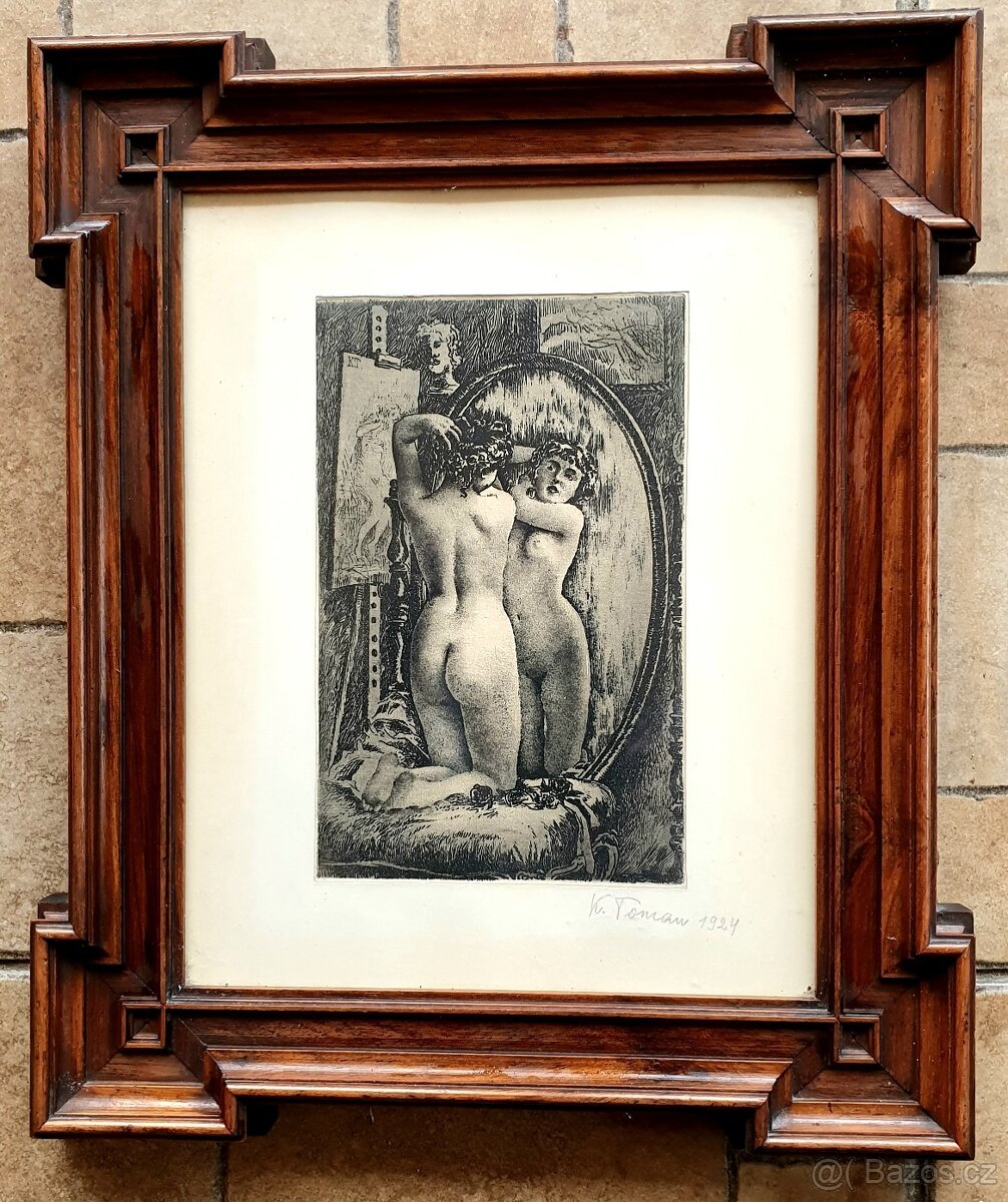 Karel Toman 1924 - lept- Akt v atelieru